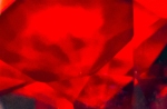 foto astratta di cristalli rossi fluttuanti